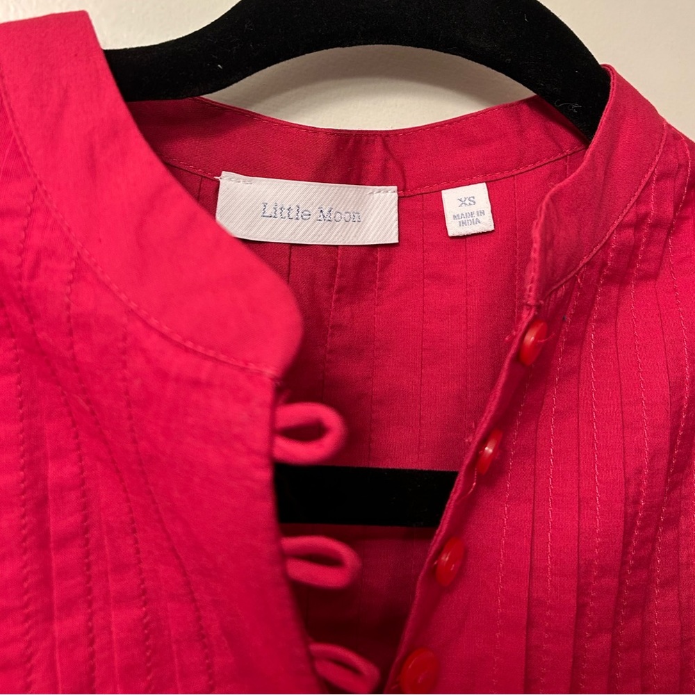 NWT Aritzia Little Moon Helena Poplin Dress Pink - Picture 6 of 7